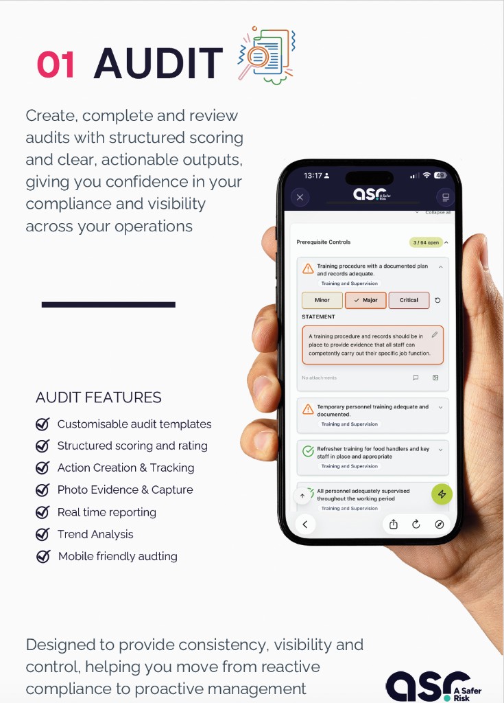 Mobile audit scoring in A Safer Risk
