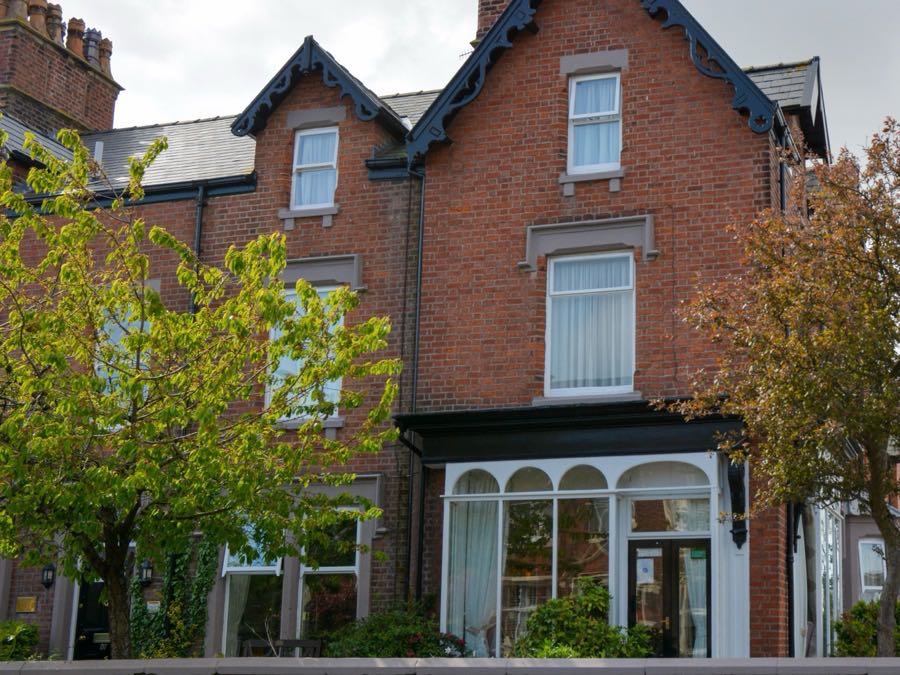 Exterior of Hedges House care home, a red-brick period property in Lytham